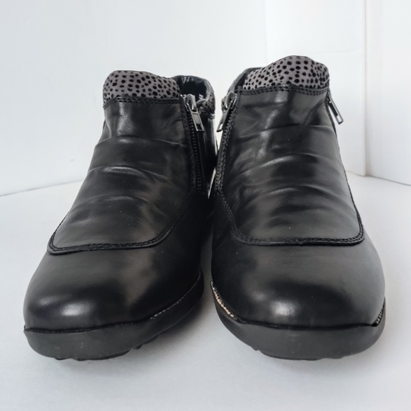 RIEKER Water Resistant Leather Lambswool Lining Ankle Boots Shoes EU42/US 10 - Picture 3 of 14